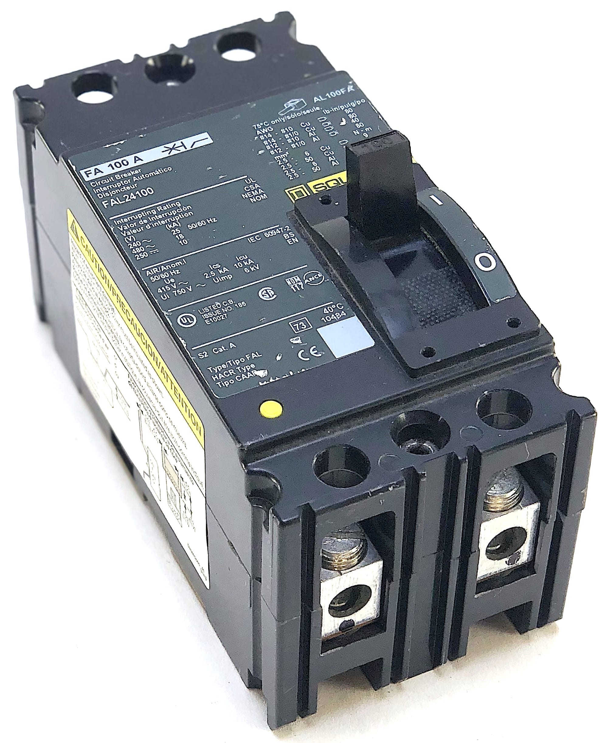 Square D 2 Pole 100 Amp 480 Vac Circuit Breaker (G5) | Electrical Power