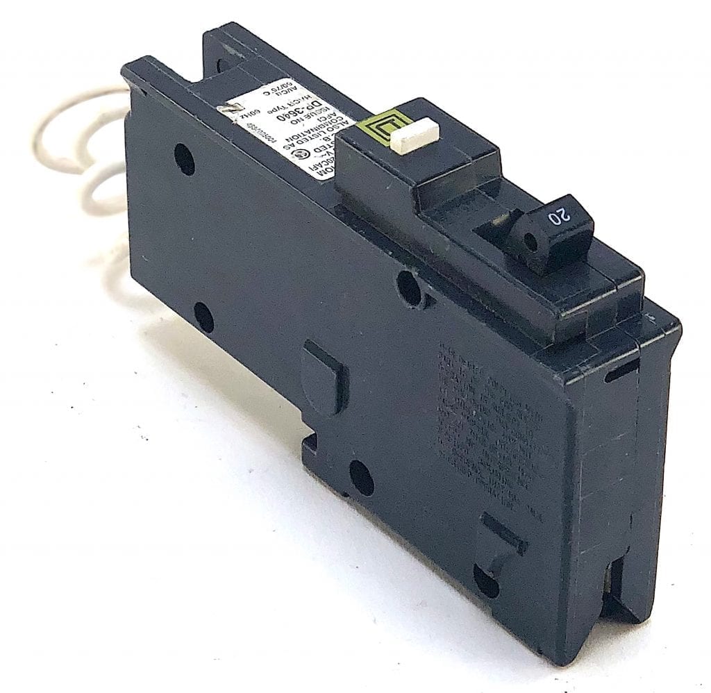 Square D 1 Pole 20 Amp 120 Vac Circuit Breaker W/AFCI (J3) | Electrical ...