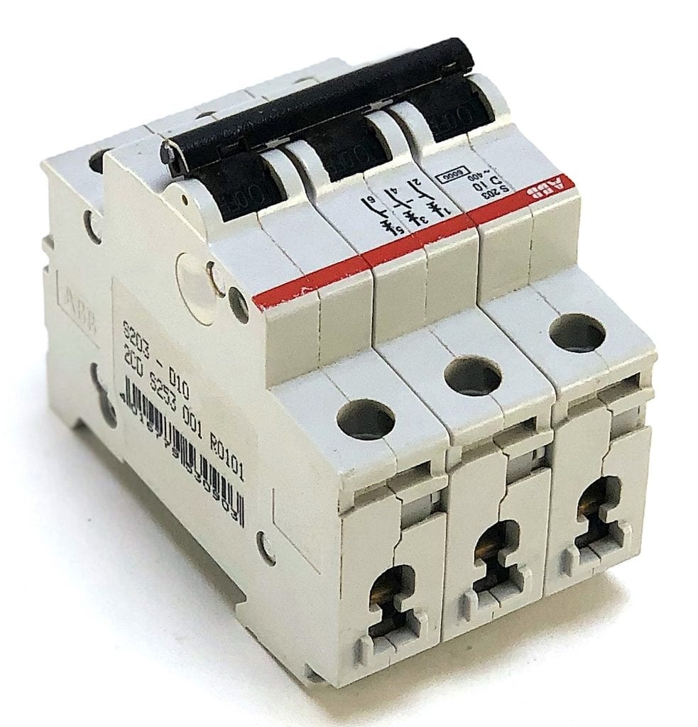 ABB S203-D10 3 Pole 10 Amp 277/480 Vac Circuit Breaker | Electrical ...