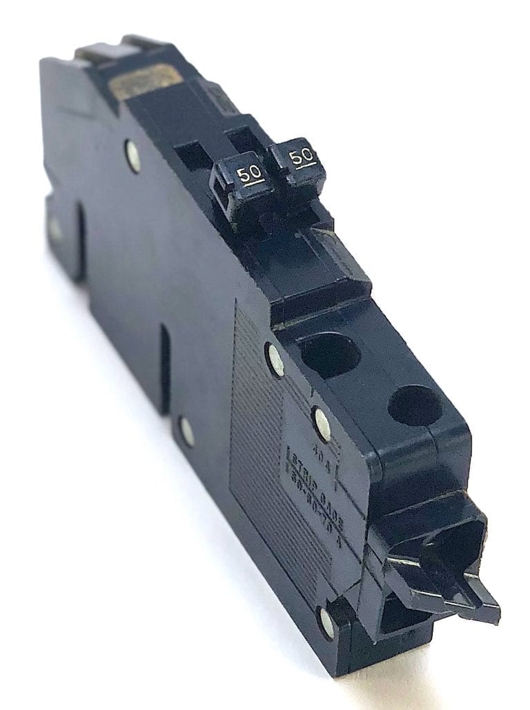 Zinsco GTE Sylvania 2 Pole 50 Amp 240 Vac Circuit Breaker (W2
