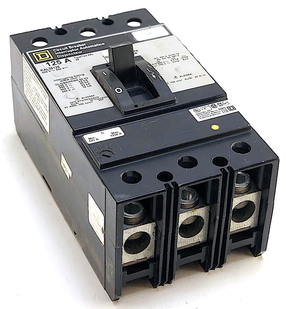 Square D KAL36125 3 Pole 125 Amp 600 Vac Circuit Breaker (A4