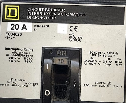 Square D FC34020-GL