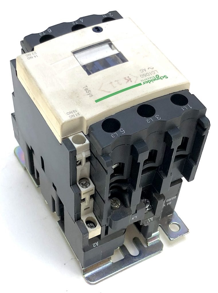 Schneider Electric LC1D50 600 Vac Din Rail Mount Contactor w/24 Vac ...