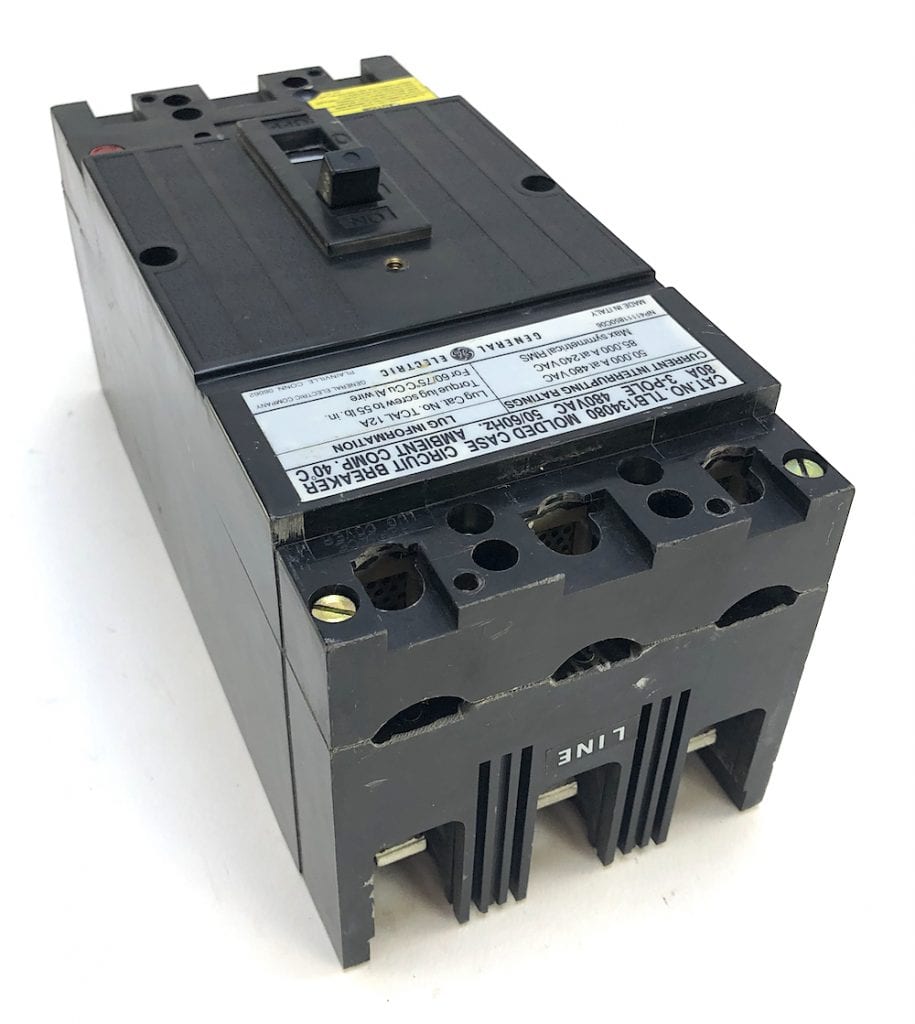 General Electric TLB134080 3 Pole 80 Amp 480 Vac Circuit Breaker ...