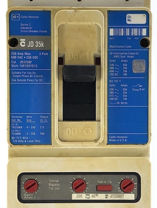 Cutler Hammer JD3250F-200-BL