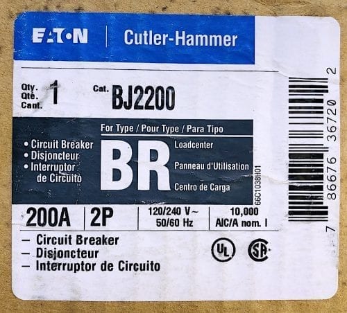 Eaton Cutler Hammer BJ2200-NIB