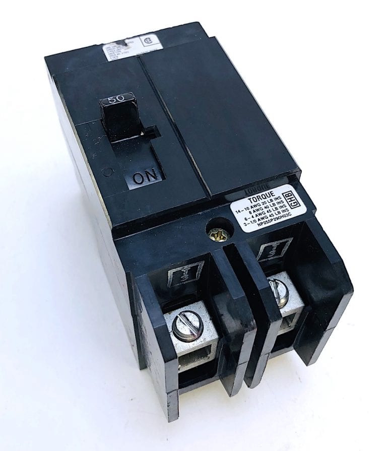 Cutler Hammer GHB2050 2 Pole 50 Amp 240 Vac Circuit Breaker (R2