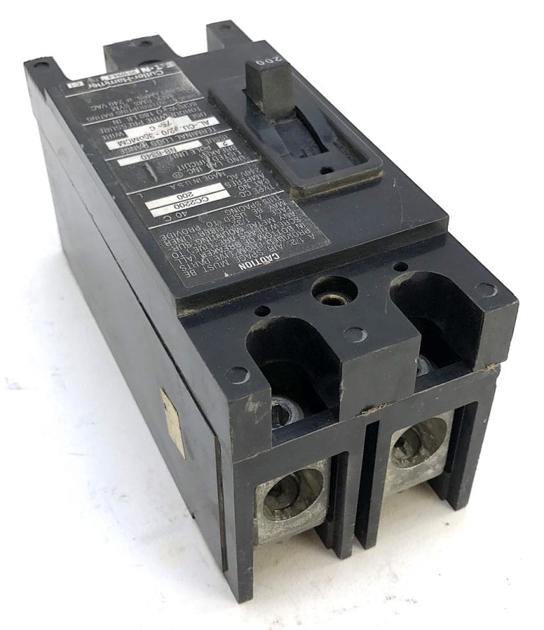 Cutler Hammer CC2200 2 Pole 200 Amp 240 Vac Circuit Breaker