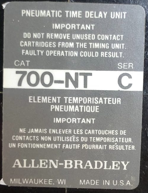 Allen Bradley 700-NT