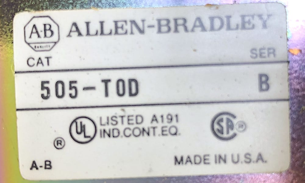 Allen Bradley 505-TOD